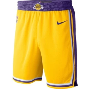 LA Lakers Men's Yellow On Court Replica Shorts - Picture 1 of 1
