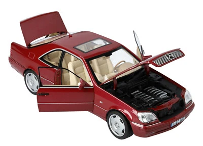 Mercedes Benz CL600 C140 W140 1996 Almandine Red IN Metallo NOREV B66040651 - Immagine 1 di 4