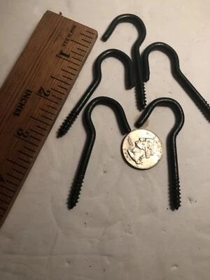 Lote de 5 ganchos de pared de techo National 2 5/8” pintados verdes sin hombros Foto 1 de 4