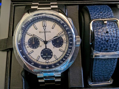 Bulova Lunar Pilot Chronograph Men's Watch Sapphire With Bonus Strap 98K112 - Image 1 of 4