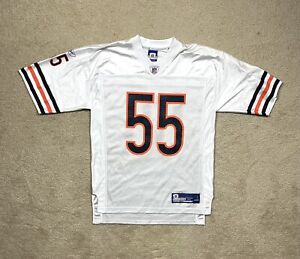 Lance Briggs NFL Chicago Bears White #55 Reebok Jersey Men’s Size Medium
