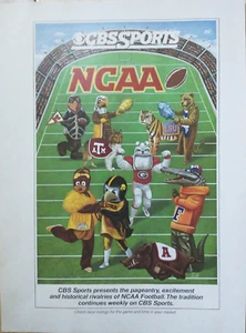 CBS Sports NCAA Football 1983 Vintage Print Ad - Picture 1 of 1
