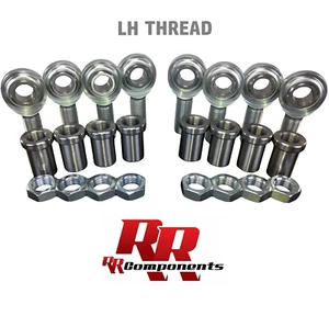 5/8-18 LH Thread x 1/2 Bore 4-Link Rod End Kit, Heim Joints Bung Fits 1" ID Hole - Foto 1 di 3
