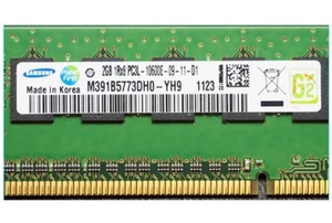 SAMSUNG 2GB M391B5773DH0-YH9 PC3L-10600E 1Rx8 ECC Unbuffered DIMM - Picture 1 of 2