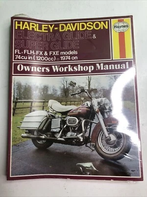 Harley-Davidson Electra & Super Glide FLH FX y FXE 74cu en 1200cc 1974 Haynes Foto 1 de 4