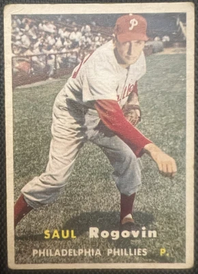 1957 Topps #129 Saul Rogovin - Image 1 of 2