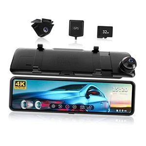 T700 Rear View Mirror Camera 11'' 4K UHD Front and 1080P Mirror Dash Cam - Picture 1 of 7