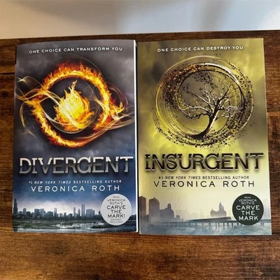 Divergent & Insurgent by Veronica Roth Paperback Lot of 2 Books New - Image 1 of 4