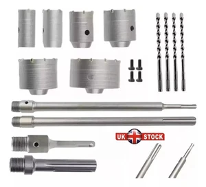 35-110 mm Core Drill Bit SDS PLUS TCT Concrete Masonry Brick Hole Cutter Pilot - Picture 1 of 13