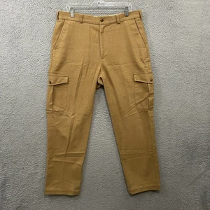 Brooks Brothers Pants Mens 35x32 Brown Cargo Cotton 1818 Business Casual Adult - Picture 1 of 11
