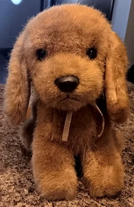 Russ PUDDLES Welpe Hund Plüsch braun sitzender Hund Stofftier 9 Zoll Spielzeug - Bild 1 von 5