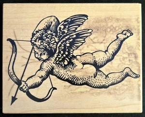 PSX Home Decor Rubber Stamps Cupid Cherub Shooting Bow and Arrow Valentine Love - Picture 1 of 2