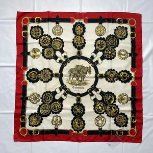 HERMES Cuiveeries Carre 90 Silk 100% Scarf Red W/Tags No Box Used. - Picture 1 of 7