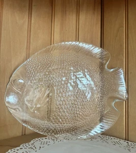 Vintage Arcoroc Klarglas Fischform Servierplatte Made in France - Bild 1 von 6