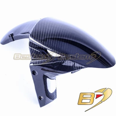 2015 - 2025 Kawasaki Ninja H2 H2R Front Tire Fender Mud Guard Carbon Fiber Twill - Image 1 of 3