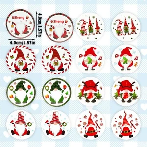 500 pegatinas de Feliz Navidad, 3 cm, etiquetas adhesivas con sello temático de Navidad - Imagen 1 de 15