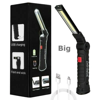 Rechargeable LED COB Work Light Mechanic Flashlight Lamp Magnetic Base Bright - Image 1 of 4