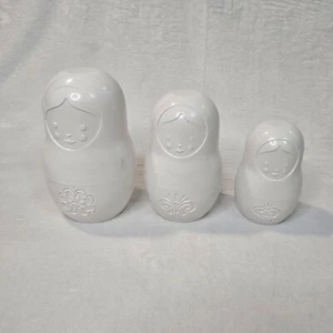 White Plastic Nesting Doll Measuring Cups 2009 Fred Matryoshkas Russian - Picture 1 of 5
