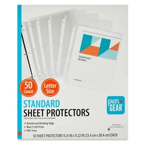 Standard Sheet Protectors 50 Sheets, 8.5-inches x 11-inches - Picture 1 of 4