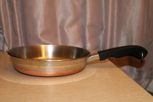 REVERE WARE 9 Zoll Kupfer plattiert Boden Edelstahl Bratpfanne Pfanne USA - Bild 1 von 11