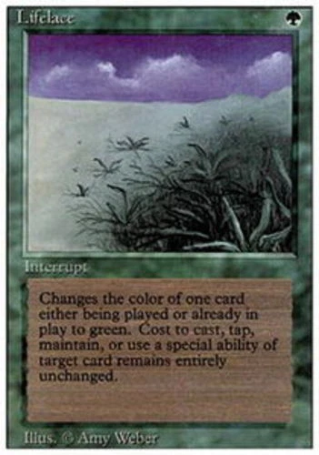 Lifelace ~ Heavily Played 3rd Edition Revised MTG Magic UltimateMTG Green Card - Image 1 of 1