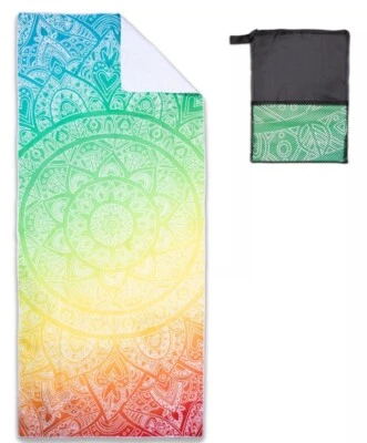 Toallas de playa Mandala, 30x70 pulgadas, toalla de playa de gran tamaño con bolsa de viaje, microfibra Foto 1 de 4