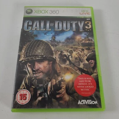 Call of Duty 3 CoD Xbox 360 Action Shooter Video Game Manual PAL - Image 1 of 4