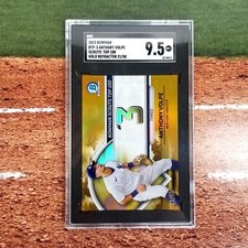 2023 Bowman Chrome #BTP3 ANTHONY VOLPE Scouts Top 100 Gold Refractor #/50 SGC9.5