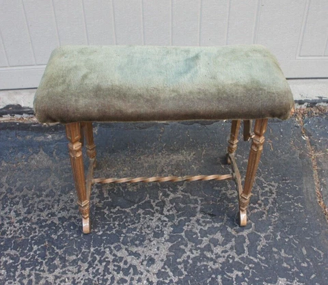 Vintage Antique Art Deco Prayer Piano Bench Cast Iron OWI 80 restore Cover