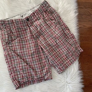 AEO Plaid Prep For Everything Classic Length Shorts Size 32 Preppy Y2K American - Picture 1 of 4