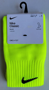 Women Size Small(4-6/3Y-5Y)Yellow Nike Classic Knee-High Soccer Socks SX5728-702
