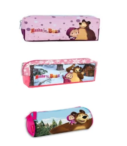 Masha and the Bear Pencil Case Pink/Purple/Barrel - Picture 1 of 4