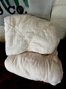 2 federe trapuntate Pottery Barn Teen rosa perla pallido STANDARD puffy cotone COPPIA - Foto 1 di 10