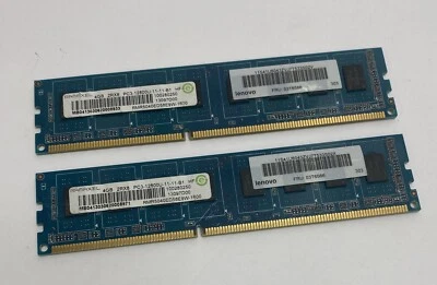 8GB Kit (2 x 4GB) Ramaxel Lenovo 03T6566 PC3-12800U DDR3 Non-ECC Computer Memory - Image 1 of 4