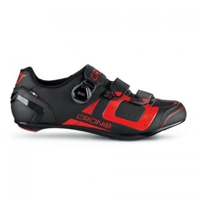 NUEVO Zapatos de Ciclismo de Carretera Crono CR3 - Negros/Rojos (Reg. $220) BOA Sidi Gaerne Giro Foto 1 de 3