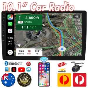 10.1"Double 2 DIN Android 10 Car Stereo GPS Head Unit FM/AM Player Car Play 4G - Picture 1 of 9