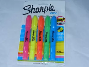 Nuevo Sharpie Color Gel Iluminador 5 Piezas Set Stick 1803277 Alto Encendedor 1804144 - Imagen 1 de 10