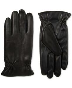 MSRP $58 Isotoner Signature Men's SleekHeat Faux Nappa Gloves Size Medium