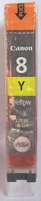 Canon CLI-8Y Genuine Yellow Cartridge. New & Sealed. - Image 1 of 2