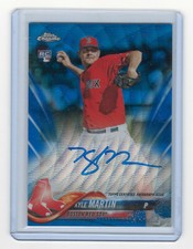 2018 Topps Chrome Update Kyle Martin Blue Wave Refractor Auto Autograph /250
