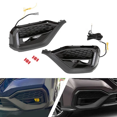 For 2022 2023 Subaru WRX STI Sequential LED Turn Signal DRL Fog Bezel Light Pair - Image 1 of 4