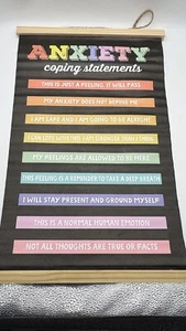 Anxiety Coping Statement Poster Mental Health Classroom Inspirationa... - Picture 1 of 2