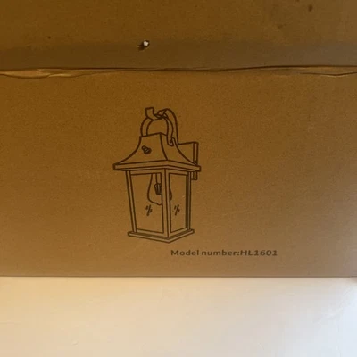 Новый современный открытый подвесной настенный фонарь 13 дюймов H модель - HL1601 - черный - Изображение 1 из 4