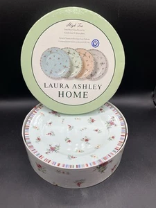 Laura Ashley High Tea Dessert Plates Set 4 Pastel Floral Chintz NEW! - Picture 1 of 4
