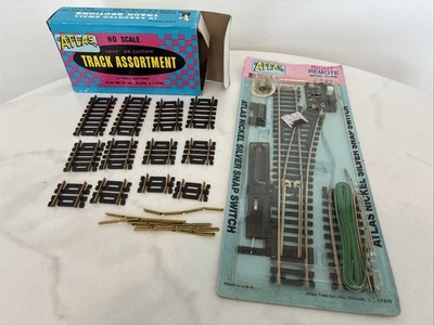Atlas Right Remote Turnout #850 HO  Plus Track Assortment New Old Stock - Image 1 of 4