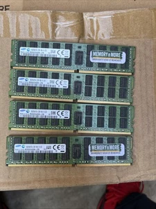 4 X 16 GB 2Rx4 PC4-2133P DDR4 Samsung LRDIMM 2133 MHz M393A2G40DB0 64 GB - Photo 1/5