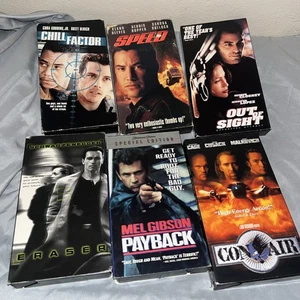 VHS Tapes Lot 6 Look Nice Assorted Bulk Lot Tapes Adventure Action Race Speed - Picture 1 of 3