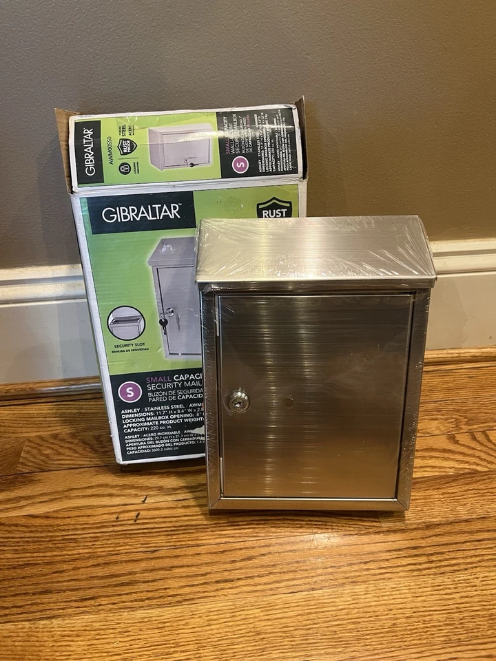 Gibraltar Mailboxes Stainless Steel Security Wall Mount Mailbox Ashley AWM00SS0 - Image 1 of 4