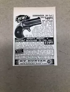 1955 Hy Hunter "38 cal double-barrel Derringer"--orig vintage ad from estate col - Picture 1 of 1