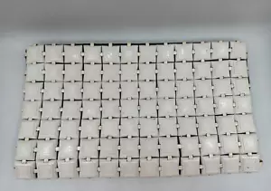 Vtg 1940s Mid Century Plasti-Square Clutch Purse Plasticflex Plastic Tile Zipper - Picture 1 of 9